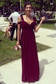 I loved how this dress fit. It was super comfortable and loose from the waist down. Received many compliments and felt great about my choice! Great for a wedding! - Bianca J.