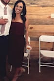 Very good material for the price. I wore it to a wedding and it was perfect for the fall. A little bit loose on the top but not enough to get taken in. - Danielle B.