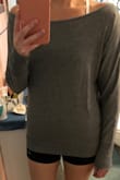 This sweatshirt is very comfy and soft. It fits me well, just a personal preference that I wish it was a little longer to cover my bum while wearing leggings. I think if I ordered a size up it would be too baggy though. Overall it's super cute! - Melissa H.