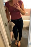 Wow, I love this bodysuit. I am not very tall, but my torso must be sort of long because most bodysuits are too short for me and super uncomfortable. This one is absolutely perfect, can be dressed up or down and is cute for Summer or Fall! - Melissa H.