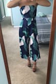 It fits really well on the top and is flowy and fun on the bottom! Can be dressed up or worn more casually. The fabric is soft, but the colors are a little dull compared to the pictures. Overall it's great! - Sarah D.