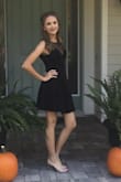 Got this dress for my daughter's homecoming. We went through many, many dresses before we found this one. I really liked the skater/flared bottom as I thought it wasn't too bodycon, and she loved the detail on the top. - Bridgett H.