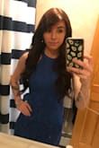 Comfortable fabric. Fits great. Stretchy but fitted. Not super stretchy but enough for an extra inch or two if needed. lol but I love it the color it's great - Christine D.