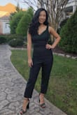 Loved this jumpsuit!! I had to get it hemmed and fix the straps because it was not friendly for someone as short as me. With that, the crotch of the jumpsuit felt two inches too low, which the tailor wasn't able to fix. However, after those two adjustments it fit very well and made me feel super confident during my Homecoming Dance last week. It was a great way to kick off senior year - Yna T.