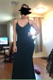 I bought this dress for a fall wedding. The second I slid it on I knew I was in love. I feel sleek and super sexy, plus the color is absolutely gorgeous. I'm 5'5 so I'll be taking it to my tailor to hem (it's about two inches too long). - Melissa L.