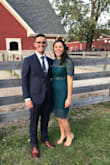 Wore this dress to a beautiful barn wedding in suburban Illinois and it was perfect. The dark green was a nice fall color and the dress is just beautiful. It was a bit roomier than I expected, but I am a tried and true Medium and this fit just fine. I didn't think ahead to pack a strapless bra but that's my only recommendation since the shoulder area is lace. Love love love it!! - Daniella V.