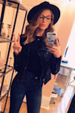 This jacket is absolutely amazing! I never want to take it off. A little tight in the arms, but I probably wouldn't size up because I like it on the tighter side. Finally found a leather jacket and it couldn't be more perfect. - Allie S.