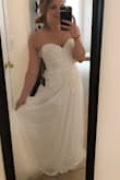 I can't believe the quality of the dress for the price! I'm planning on going downtown after my wedding with the bridal party and didn't want to wear my heavy gown I got this as a lighter option and love it! - Kristen B.
