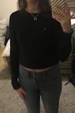 This top is really cute and soft, but the bottom is not as tight as I thought. It gapes a little, but doesn't look horrible. I ordered the black and maroon, but ended up returning the maroon because it was kind of see-through. I was wearing a tan bra and you could still see it. I'm keeping the black though, and it looks cute with some of the necklaces I purchased! - Jenna G.