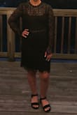 Bought for my 15 year old daughter for homecoming dance and it was perfect. She's 5'2" and it came just above her knees. She was very comfortable. It's not skin tight either. Very nice dress, would recommend - Megan D.