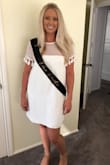 This dress was so much fun for my bachelorette dinner, and I felt so sexy in it! It's a simple but classic shape and you can't help but feel amazing in it. - Sarah H.