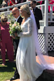 I wanted a simple affordable wedding dress for our small backyard wedding, and this dress was perfection. It felt WAY more expensive than it is, and my tailor even said she thought the lace was better than a $4k dress she had seen earlier that day. This dress is so well-made, and I am obsessed over the scalloped neckline and gorgeous back. Would be perfect for anything bridal from a bridal shower to a mellow wedding day! - Sarah H.