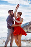 I love this dress so much! It's a tad small in the waist, but pulls it in nicely and makes my booty look fantastic. I have worn it several times and even wore it for my engagement photos! - Kristin A.