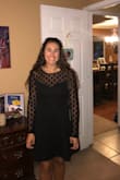 I really love the dress. I ordered a medium just because I do not like things tight under my arm pits. I got it for my college graduation and I am so excited to wear it. You also could get away with not wearing a bra and that's a plus! - Tabitha T.