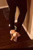 I absolutely love these shoes! I purchased them for a wedding I'm in and can't seem to take them off! They are very comfortable, love the thick heel, and of course the color is perfect! - Andrea R.