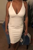 Cons
- The line that separates the chest area from the rest of the dress is not made to fit larger breasts. The line ends up being in the middle of my chest rather than fully cupping the area.
- there are no cups in the chest area
Pros
- thick, quality fabric
- well-made
- fits everywhere else nicely - Andrea B.