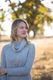 Soft fabric, might be a little drafty if you don't wear anything underneath it. Otherwise really nice! It catches on jewelry easily, so don't wear any pointy rings or long earrings that can snag. - Jenika M.