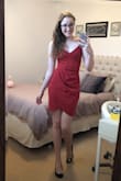 This dress is amazing! First off the color is absolutely stunning!! I love that for a short dress it's not too short still hitting a little above mid-thigh. The tulip hem sits beautifully and stays in place when you walk, you don't have to constantly adjust the dress. The material is a little stretchy which makes is super comfortable and it's also thick enough that you don't have to wear a bra. Can't wait to wear this to a wedding this fall! - Ashley M.