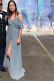I love this wrap dress. This dress is perfect for any occasion. Beautiful color in person. This dress is long & runs a little big for me. Very thick, flowy, and got so many compliments. - Jennifer R.