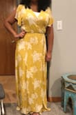 This dress fits great, looks clean and classy. I can't wait until the other colors restock to order this dress in more colors - Ina L.