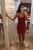 I got this for a wedding. It was a little too "hot" for the wedding so I am returning but it's so cute!! I ordered a medium when I normally order a small! - Alexandra Y.