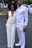 I bought this jumpsuit in White for Le Diner en Blanc, and it was a perfect fit! I got the pants hemmed as expected because I'm only 5'1", but otherwise it was very cute and comfortable. I got several compliments on it throughout the night. Very satisfied with my purchase! - Natasha J.