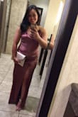 I can't wait to wear this dress to a formal event I'm attending this weekend. The dress fits perfectly. The fabric and color is stunning! I'm in love! I was worried about the length of the dress being that I'm short but with heels, it'll work out fine. - Joyceanne N.