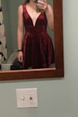 I was a little skeptical about how much would be showing in the front but the dress fit perfectly. - Grace C.