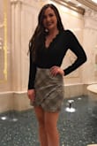 The lace on this bodysuit is PERFECT, looks great with mini skirts and jeans. I wore mine with a plaid mini skirt from Free People, this is a definite must have! - Morgan B.