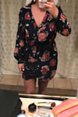 While I don't dislike this dress, I think it looks more fitted on the model. Not in love with it but it's not horrible. Must say it's pretty comfortable. - Jamie G.