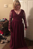 After reading many reviews about this gown and seeing how great it looked on all body types, I decided to order it for some professional pictures I'm getting done. The dress came in today and it is STUNNING! It fits perfectly through the torso, though I am short so I'll have to wear heels to keep the dress from dragging. You will NOT be sorry if you buy this dress. - Kelcey P.