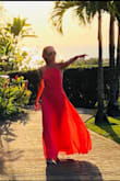 Such a pretty dress. Since I am short I did need to have two inches taken off the bottom and I have to wear heels. Can't wait for a reason to wear it again! - Kara R.