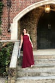This was a perfect dress for a fall wedding! It is simple but flattering. I loved the low criss-cross back, great added details. Dress was long enough even though I'm tall. Would definitely recommend! - Danielle K.