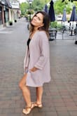 I love this cardigan and wear it at every opportunity when I just want to feel comfy and warm. My only complaint would be that the the pocket tends to peek out from the interior. Love it, though! - Leaona L.