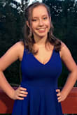 This dress was for my daughter's recent homecoming dance and we loved it!  Stretchy enough to fit her larger bust while still providing a beautiful skater shape. Gorgeous color, comfortable and very flattering. - Jessica B.