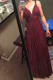 6 of us girls all ordered this dress in different colors for a wedding and it was so perfect! I was worried initially about quality, but it fit perfectly. The style is very forgiving so it is stretchy and you can tie it whatever way you prefer to compliment your own body type. - Sarah N.