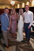 I ordered this dress for my rehearsal dinner and it fit perfectly!! It was a little long on me but nothing some high heels couldn't fix. It's a beautiful creamy white color. Very sophisticated looking. I was super pleased with my purchase and I got it on sale which makes it 10 times better!! - Megan R.