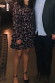 I'm glad I ordered a size up since I have a bigger waist. The sleeves felt a little big since I think have slimmer arms but it wasn't a big deal. The dress is also not as short as I feared so I felt comfortable wearing it without tights. - Lily B.
