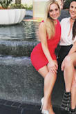 I wouldn't recommend this dress for curvy girls. The back of it made me a feel self conscious. Very tight and form fitting but it is stretchy. - Hannah C.