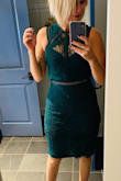 This dress is tight but also very flattering, if you order the correct size. I wore to a wedding and was comfortable all night! - Allie P.