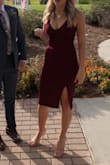 I loved this dress and got compliments on it all night! The only complaint was that there was a slip underneath that kept sliding up to my waist and would bunch. It should have been sewed to the side of the dress. - Ashley W.