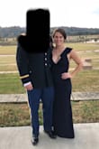 Fits true to size in the hips and bust. I'm short so I knew I would have to hem the bottom. I also had the shoulders taken up slightly. Overall, loved the dress and its fit. - Mary M.