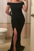 I absolutely adore this gown!! Reading the reviews made me doubt the fitting, but since I am petite I grabbed an XS and it fit perfectly. I have a military ball to attend and I cannot wait to wear it. Due to my height it does need to be altered. However the overall fit is great and the material is thick. The velvet belt adds the perfect touch. I love my purchase! :) - Monica M.