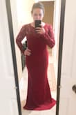 I ordered this to wear to my boyfriends military ball! I absolutely love it! It fits a little snug but the cut is beautiful and the fabric is great quality especially for the price! I will have to have it hemmed as I'm rather short and it's long. - Carson S.