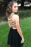 This dress was a last minute decision. Paid extra for shipping and we even received it one day early! 
The dress fit perfectly! - Shawna N.