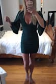 The dress fit perfectly. It is made with very good quality material and the color was exactly as pictured. I will definitely be ordering more dresses from Lulus. - Celine R.