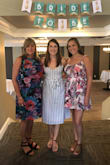 I wore this dress to my bridal shower and received so many compliments. It can easily be dressed up or down. I love the open back and how it cinched in the waist. It was a little tight when I sat down and had to grab presents off the floor so I had to be careful not to strain the material too much. The material is thick enough that I didn't have to wear a bra and just wore some petals. I would highly recommend this dress. - Barbara W.