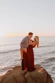 Fit was perfect, though a bit long. I wore this dress for my engagement photos and it looked amazing in photos. The color I choose a deep wine and even prettier in person. I highly recommend this dress. I plan on wearing again to an upcoming wedding! - Brianne S.