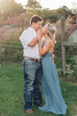 This dress is PERFECT!!!!!!! I am so glad I found it! It was exactly what I needed for my engagement pictures. Not only is the color my exact wedding color, but it is what I imagined for my engagement pics! It fit perfectly and I can't tell you how many compliments I got on it. The price was spot on and I got it a day sooner than I expected. 

I HIGHLY recommend this to anyone who needs a simple, but beautiful dress for any occasion! I will probably end up wearing it again for my rehearsal dinner just because I love it so much!! - Megan W.