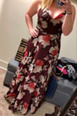 I was so excited about this dress and I was not let down when it arrived. Normally I'm a Medium, but the waist is very fitted so I sized up and the Large fits perfectly. It is also pretty long so I had to get it hemmed. It was perfect for a Fall wedding! (Picture was after getting it hemmed) - Jessica M.